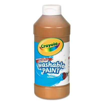 Washable Paint, Brown, 16 oz Bottle1