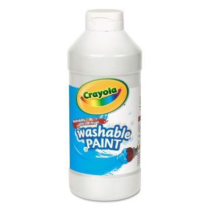 Washable Paint, White, 16 oz Bottle1