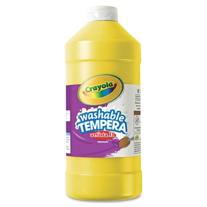 Artista II Washable Tempera Paint, Yellow, 32 oz Bottle1