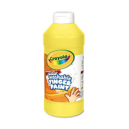 Washable Fingerpaint, Yellow, 16 oz Bottle1