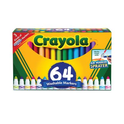 Broad Line Washable Markers, Broad Bullet Tip, Assorted Colors, 64/Set1