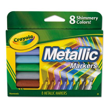 Metallic Markers, Medium Bullet Tip, Assorted Colors, 8/Set1