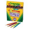 Short Colored Pencils Hinged Top Box with Sharpener, 3.3 mm, 2B (#1), Assorted Lead/Barrel Colors, 64/Pack2