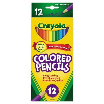 Long-Length Colored Pencil Set, 3.3 mm, 2B (#1), Assorted Lead/Barrel Colors, Dozen1