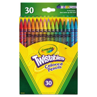 Twistables Colored Pencils, 2 mm, 2B (#1), Assorted Lead/Barrel Colors, 30/Pack1