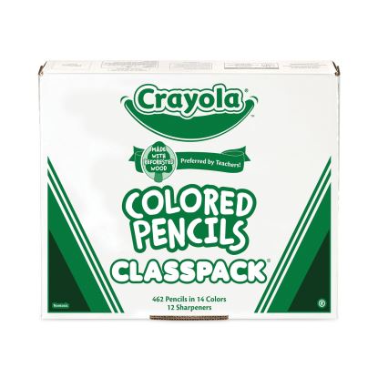 Color Pencil Classpack Set, 3.3 mm, 2B (#1), Assorted Lead/Barrel Colors, 462/Box1