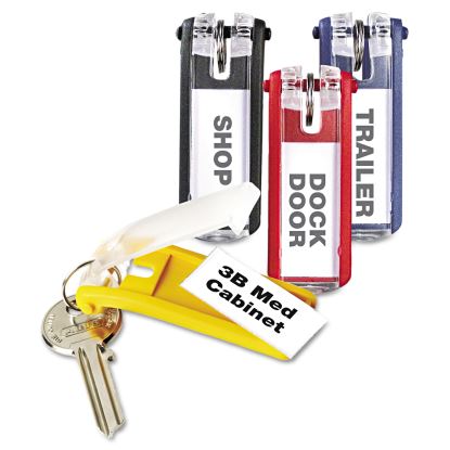 Key Tags for Locking Key Cabinets, Plastic, 1 1/8 x 2 3/4, Assorted, 24/Pack1