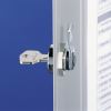 Locking Key Cabinet, 36-Key, Brushed Aluminum, Silver, 11.75 x 4.63 x 112