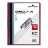 DuraClip Report Cover, Clip Fastener, 8.5 x 11, Clear/Maroon, 25/Box1