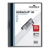 DuraClip Report Cover, Clip Fastener, 8.5 x 11,  Clear/Graphite, 25/Box1