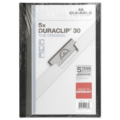DuraClip Report Cover, Clip Fastener,  8.5 x 11, Clear/Black, 5/Pack1