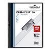 DuraClip Report Cover, Clip Fastener,  8.5 x 11, Clear/Black, 5/Pack2