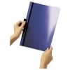 DuraClip Report Cover with Clip Fastener, 8.5 x 11, Clear/Navy, 25/Box2