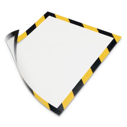 DURAFRAME Security Magnetic Sign Holder, 8.5 x 11, Yellow/Black Frame, 2/Pack1