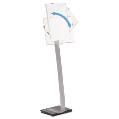 Info Sign Duo Floor Stand, Tabloid-Size Inserts, 15 x 50, Clear1