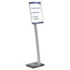 Info Sign Duo Floor Stand, Tabloid-Size Inserts, 15 x 50, Clear2