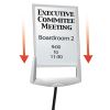 Sherpa Infobase Sign Stand, Acrylic/Metal, 40" to 60" High, Gray2