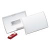 Click-Fold Convex Name Badge Holder, Double Magnets, 3 3/4 x 2 1/4, Clear, 10/Pk2