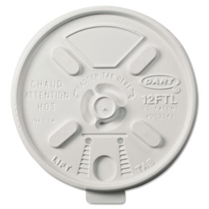 Lift n' Lock Plastic Hot Cup Lids, Fits 10 oz to 14 oz Cups, White, 1,000/Carton1