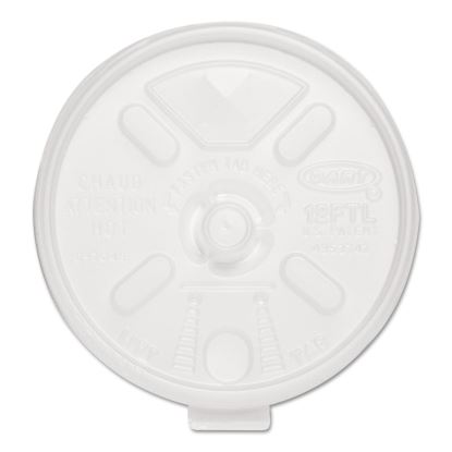 Lift n' Lock Plastic Hot Cup Lids, With Straw Slot, Fits 10 oz to 14 oz Cups, Translucent, 100/Sleeve, 10 Sleeves/Carton1