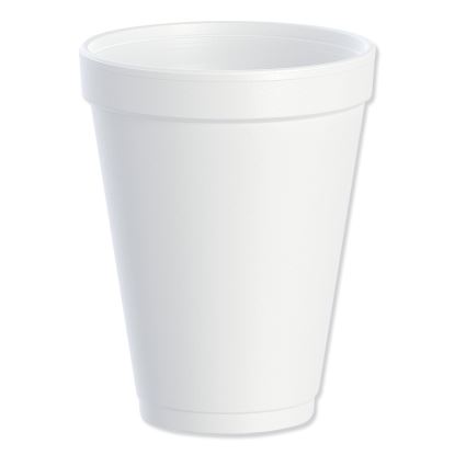 Foam Drink Cups, 12 oz, White, 25/Bag, 40 Bags/Carton1