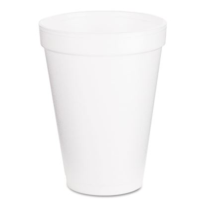 Foam Drink Cups, 12 oz, White, 1,000/Carton1