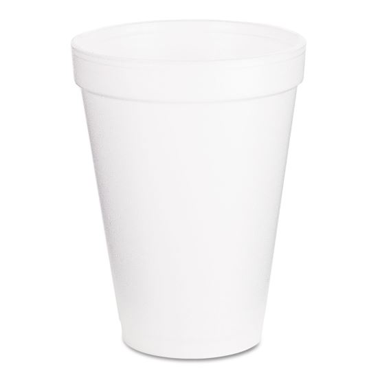 Foam Drink Cups, 12 oz, White, 1,000/Carton1