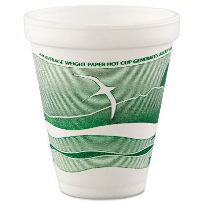 Horizon Hot/Cold Foam Drinking Cups, 12 oz, Green/White, 25/Bag, 40 Bags/Carton1