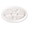 Plastic Lids for Foam Cups, Bowls and Containers, Vented, Fits 6-14 oz, White, 100/Pack, 10 Packs/Carton1