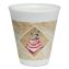 Cafe G Foam Hot/Cold Cups, 12 oz, Brown/Red/White, 20/Pack1