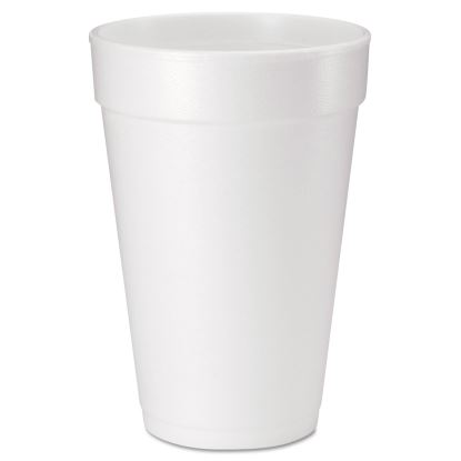 Foam Drink Cups, 16 oz, White, 20/Bag, 25 Bags/Carton1