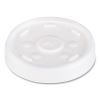 Plastic Lids, Fits 12 oz to 24 oz Hot/Cold Foam Cups, Straw-Slot Lid, White, 100/Pack, 10 Packs/Carton2