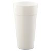 Foam Drink Cups, Hot/Cold, 24 oz, White, 25/Bag, 20 Bags/Carton1