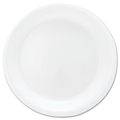 Mediumweight Foam Dinnerware, Plates, 6" dia, White, 125/Pack1