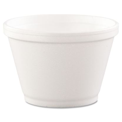 Foam Containers, 6 oz, White, 50/Bag, 20 Bags/Carton1