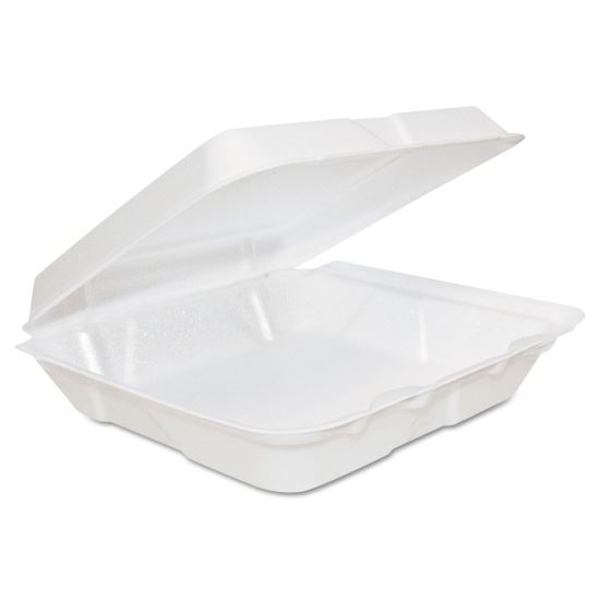 Foam Hinged Lid Containers, 8 x 8 x 2.25, White, 200/Carton1