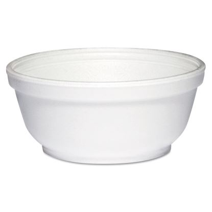 Foam Bowls, 8 oz, White, 50/Pack, 20 Packs/Carton1