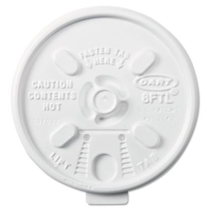 Lift n' Lock Plastic Hot Cup Lids, Fits 6 oz to 10 oz Cups, White, 1,000/Carton1