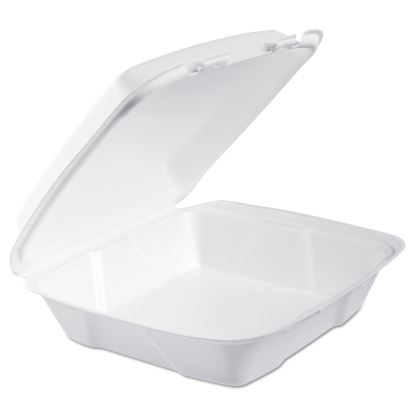 Foam Hinged Lid Containers, 9 x 9 x 3, White, 200/Carton1