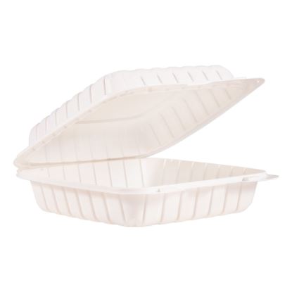 Hinged Lid Containers, Single Compartment, 9 x 8.8 x 3, White, 150/Carton1