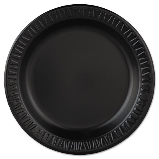 Quiet Classic Laminated Foam Dinnerware, Plate, 9" dia, Black, 125/Pack, 4 Packs/Carton1