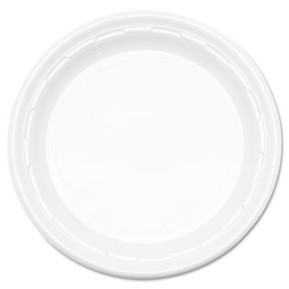 Famous Service Plastic Dinnerware, Plate, 9", White, 125/Pack, 4 Packs/Carton1