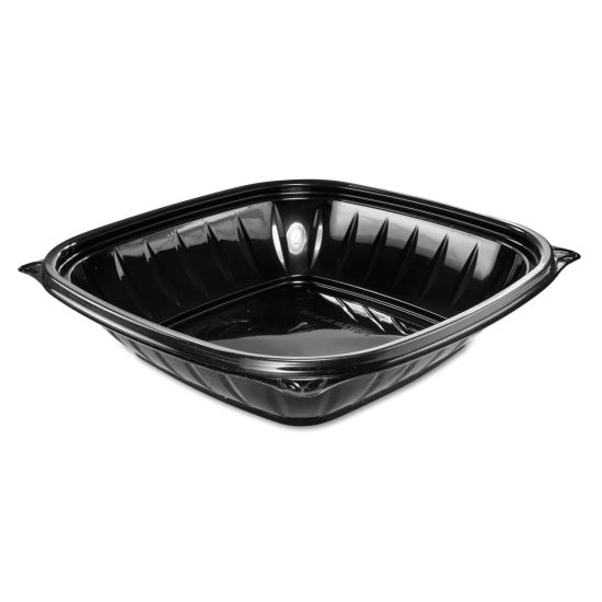 PresentaBowls Pro Black Square Bowls, 32 oz, 8.5 x 8.5 x 2, 63/Bag, 4 Bags/Carton1