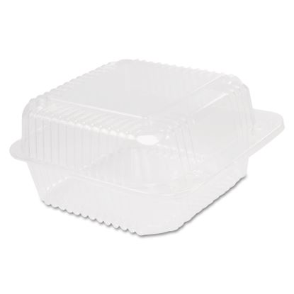 StayLock Clear Hinged Lid Containers, 6.5 x 6.1 x 3, Clear, 125/Pack, 4 Packs/Carton1