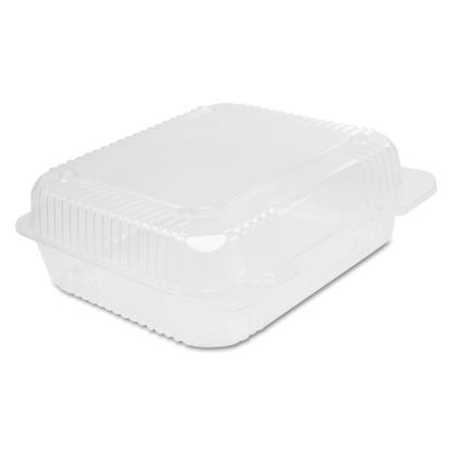 StayLock Clear Hinged Lid Containers, 7.8 x 8.3 x 3, Clear, 125/Bag, 2 Bags/Carton1