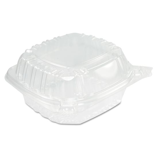 ClearSeal Hinged-Lid Plastic Containers, Sandwich Container,13.8 oz, 5.4 x 5.3 x 2.6, Clear, 500/Carton1