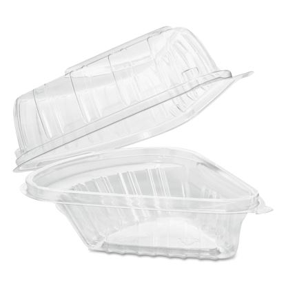 Showtime Clear Hinged Containers, Pie Wedge, 6.67 oz, 6.1 x 5.6 x 3, Clear, 125/Pack, 2 Packs/Carton1