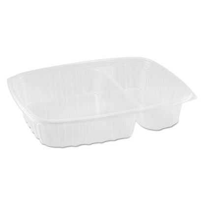StayLock Clear Hinged Lid Containers, 3-Compartment, 8.6 x 9 x 3, Clear, 100/Packs, 2 Packs/Carton1