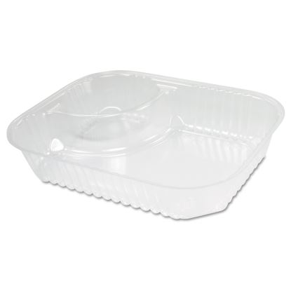 ClearPac Large Nacho Tray, 2-Compartments, 3.3 oz, 6.2 x 6.2 x 1.6, Clear, 500/Carton1
