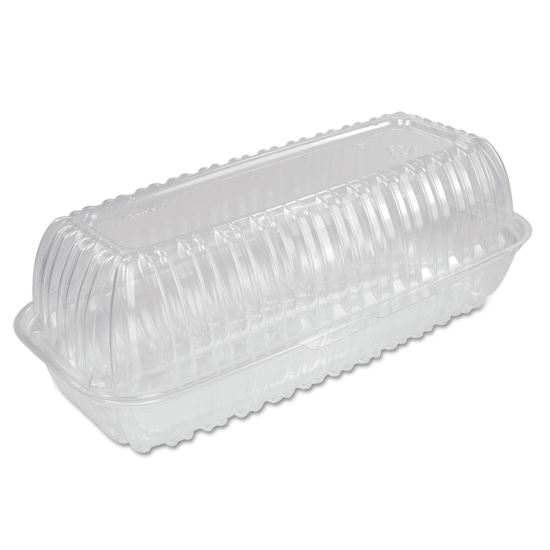 Showtime Clear Hinged Containers, Hoagie Container, 29.9 oz, 5.1 x 9.9 x 3.5, Clear 100/Bag 2 Bags/Carton1